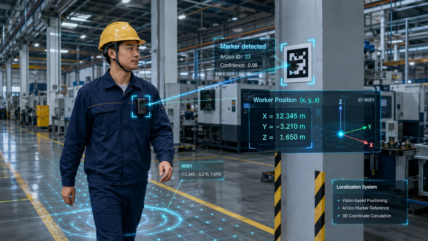 移动终端自定位示意图